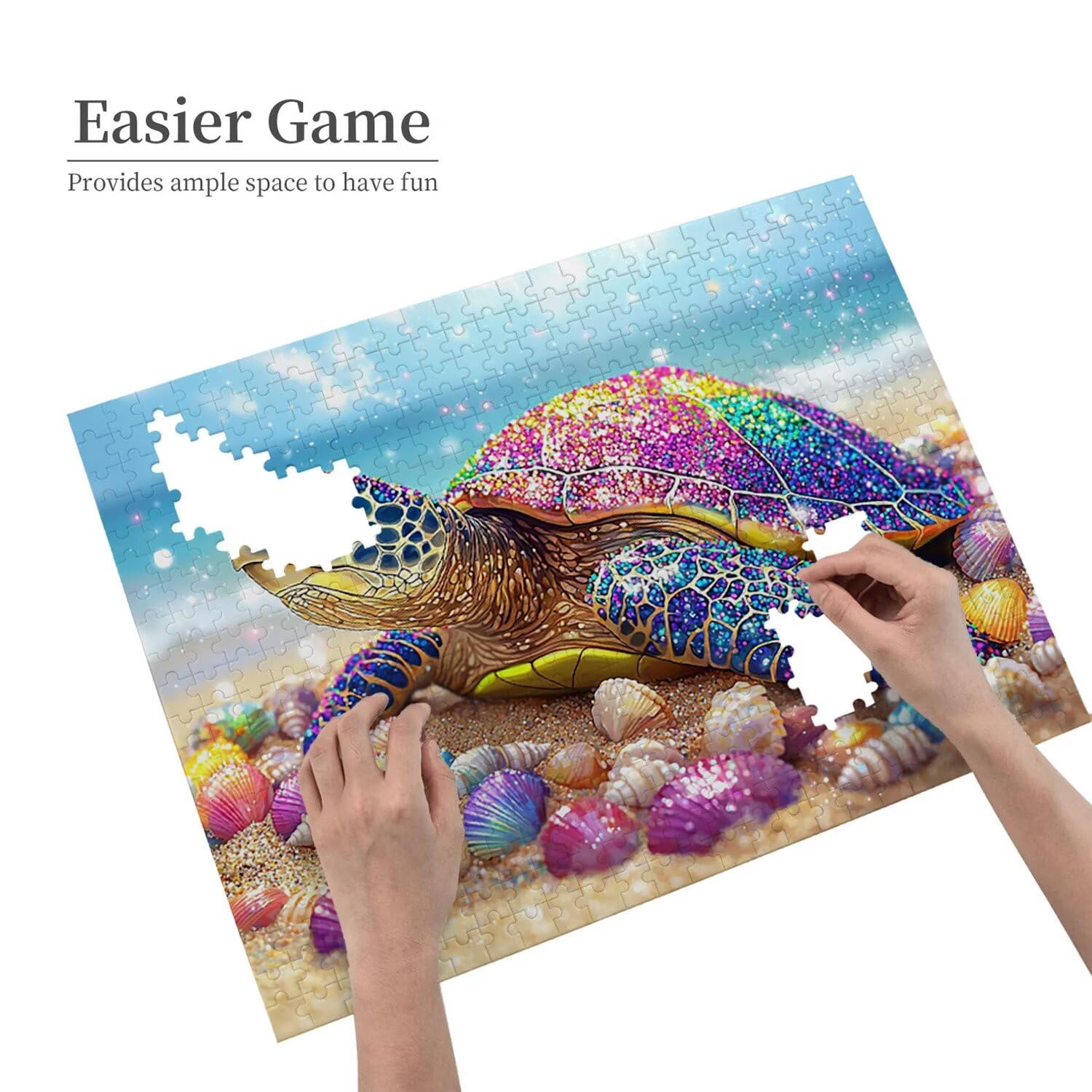Puzzle in Legno per Adulti 5000 Pezzi | Spiaggia tartarughe| Giocattoli Educativi | Puzzle Adulti E Famiglie Decor | Dimensione Di 156x105cm | Regalo Adultis | Regali Natale (Formato: 62.4x42in) o-260