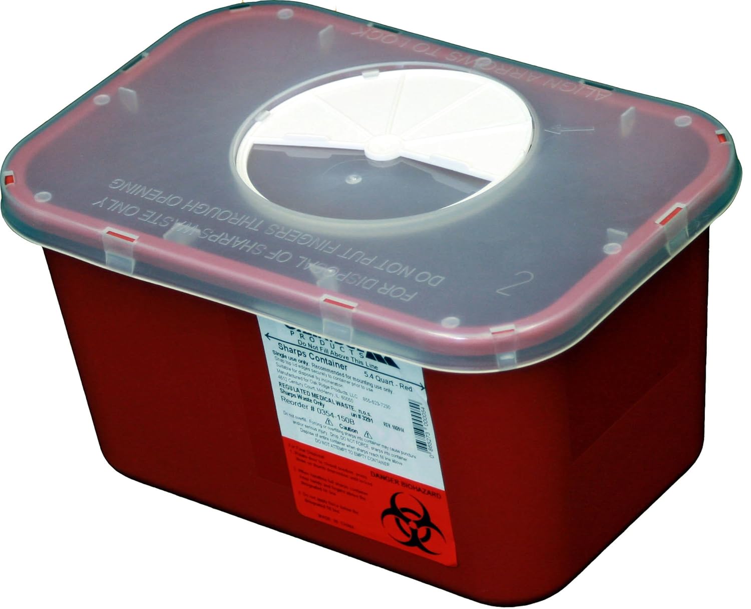 1 Gallon Size | OakRidge Products Sharps Disposal Container | Ideal for Diabetics Personal Size : Health & Household
