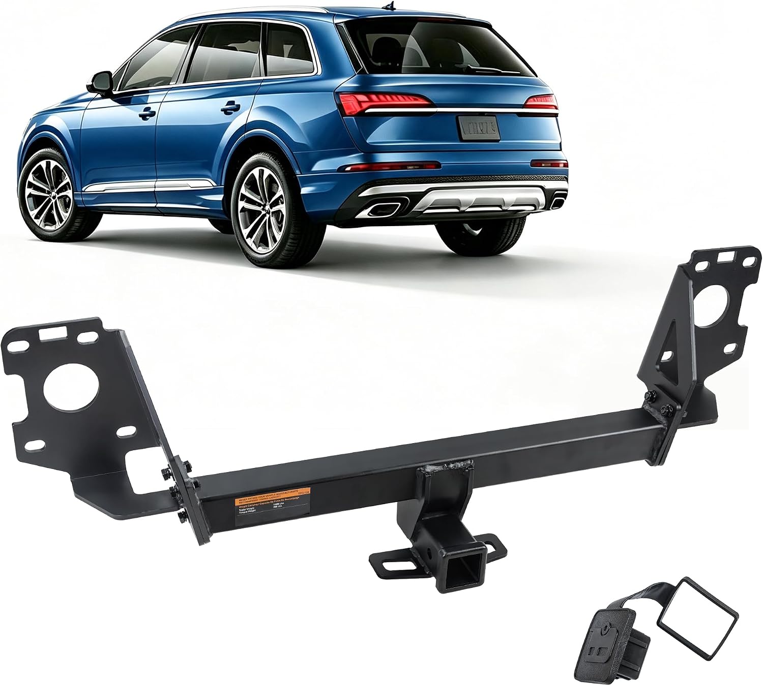Class 3 Trailer Hitch, 2'' Receiver, Fits 2017-2026 Audi Q7 & 2020-2026 SQ7
