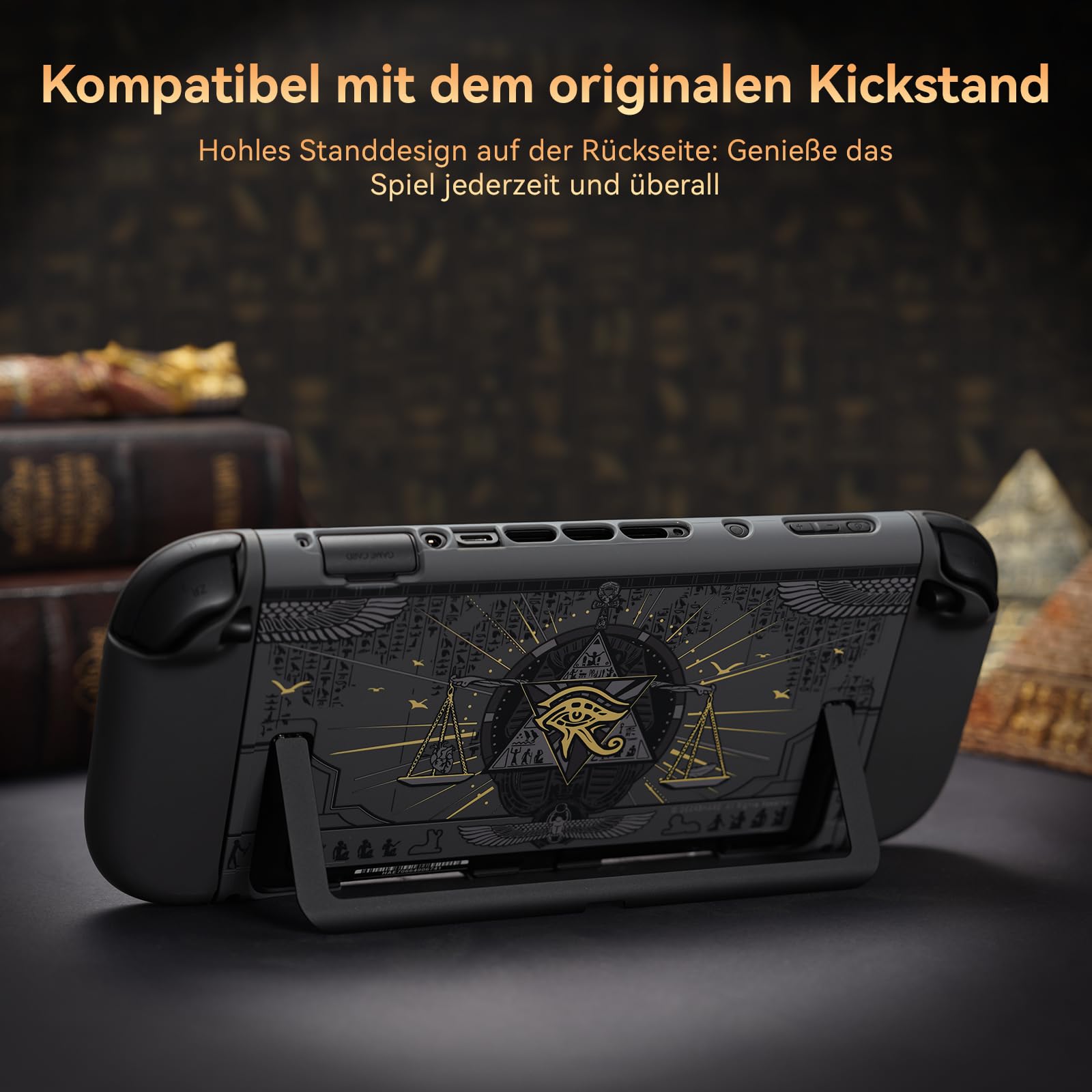 GeekShare Schutzhülle kompatibel mit Switch 2, Harte, schlanke PC-Hülle, dockbares Design kompatibel mit Switch 2 Konsole und JC-Controller – Mystisches Königreich