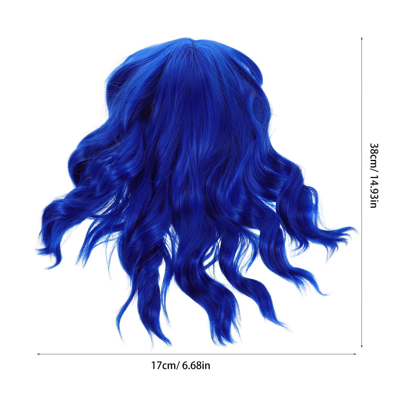 Tofficu 3 Stück Kurze Blaue Bob Perücke mit Gewellten Locken und Pony aus Hitzebeständigem Kunsthaar für Damen Realistisch Einfach zu Stylen für Cosplay Events und Kostümpartys