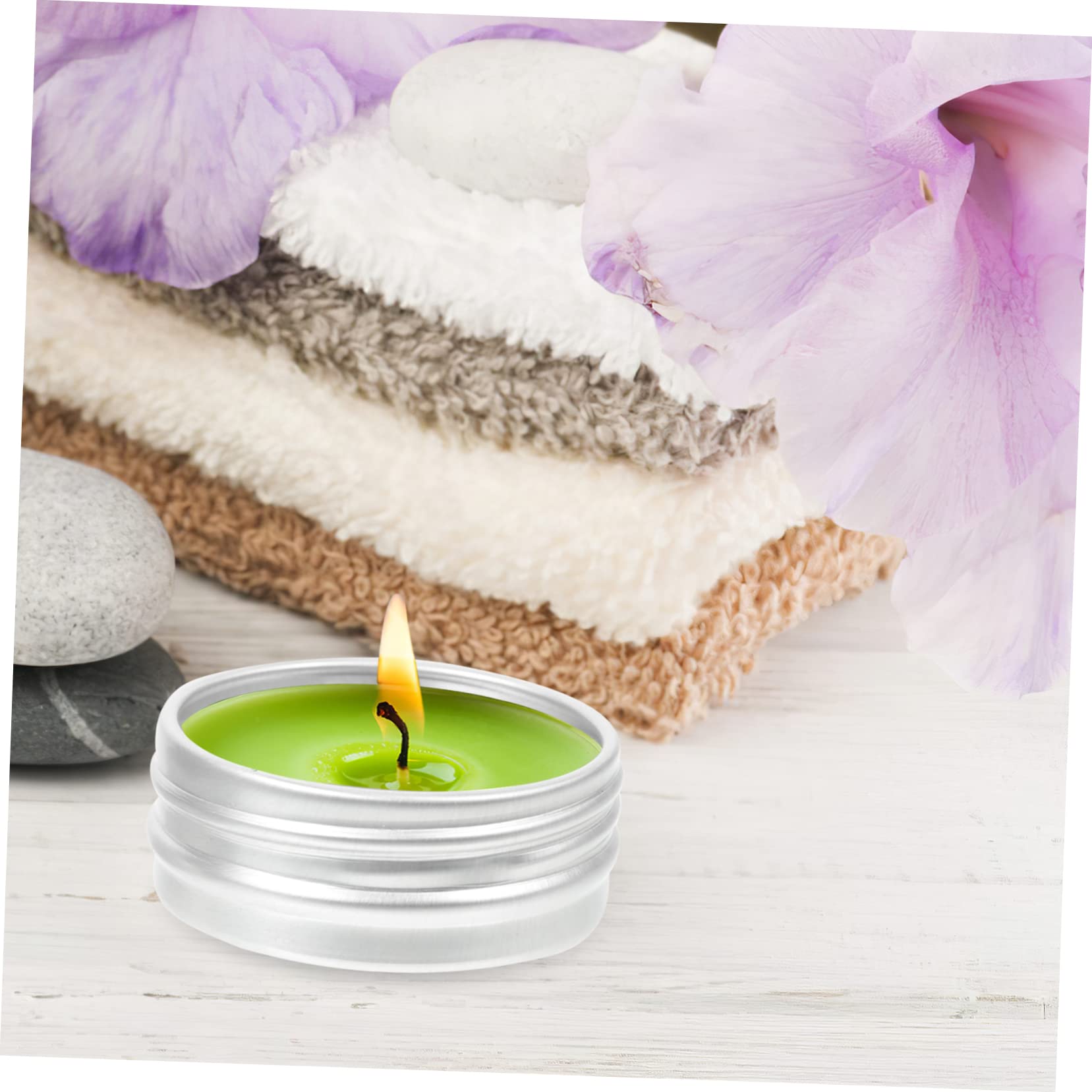 Cabilock 24pcs Candle Jar Candy Container with Lid Tea Storage Jar Tin Cans Tea Container Salve Containers Empty Cans Cosmetic Tins Bar Soap Mini Tin Can Aluminum Lip Balm Travel