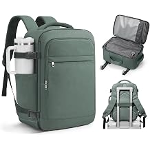 VGCUB Vacuum Backpack Travel with Pump, 40L Carry On Travel Backpack Flight Approved TSA, Vacuum Seal Compression Bags for Clothing, Waterproof Personal Item Bag for Women Men Dark green