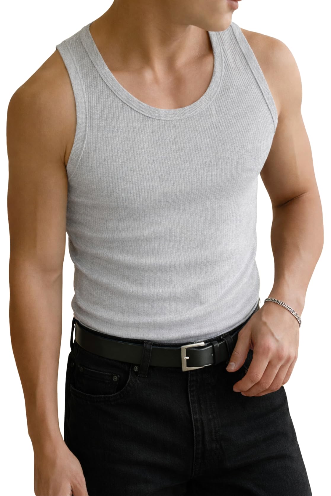 rockwell Men’s Premium Cotton Vest – Sleeveless Gym Undershirt | Breathable, Stretchable & Skin-Friendly Innerwear for Everyday Comfort | 002-picture-49