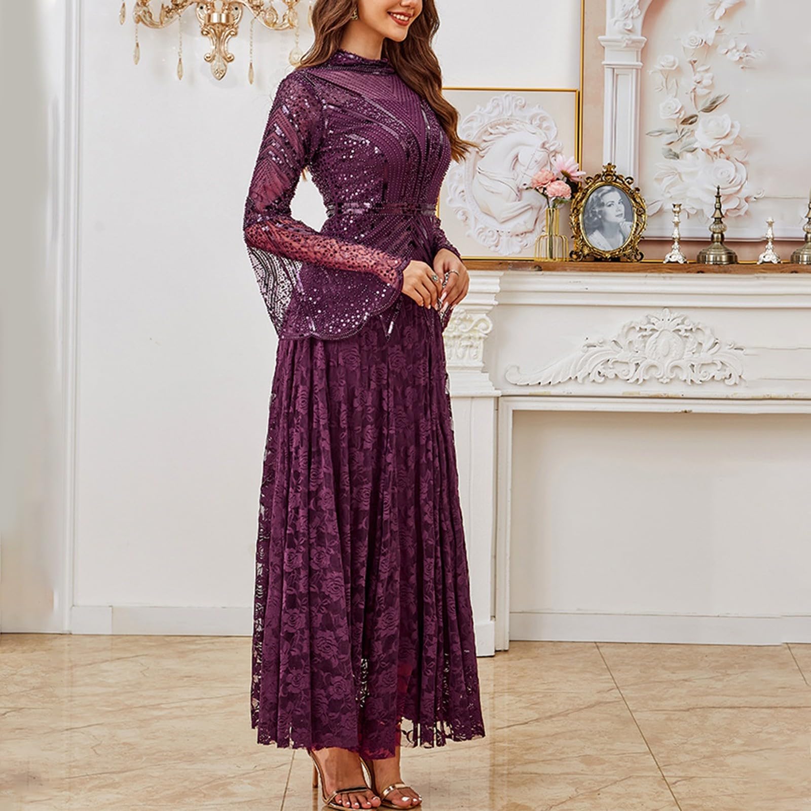 Vestidos Elegantes Mujer Vestido Fiesta Ropa Invierno Trajes Tallas Grandes Otoño Largos Manga Larga Boda De Primavera Nochevieja Elegante