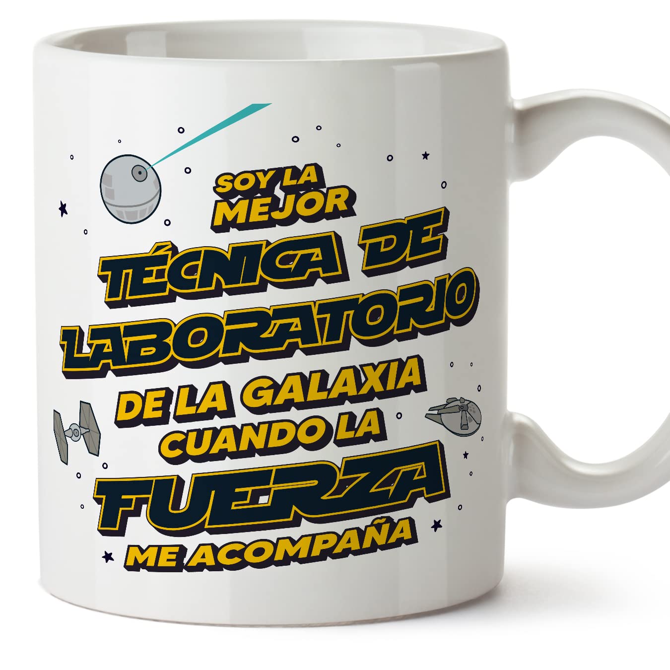 MUGFFINS Tazas para JEFE hombre - En Español - Mejor de la Galaxia Cuando Fuerza me Acompaña - 11 oz / 330 ml - Regalo original y divertido — view 27