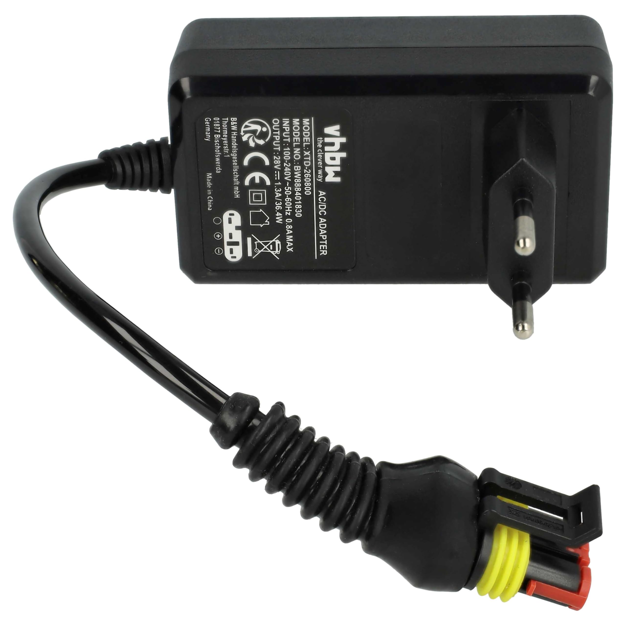 vhbw 1x alimentatore, 1x cavo a bassa tensione 5 m compatibile con McCulloch ROB S800 (2020) tosaerba