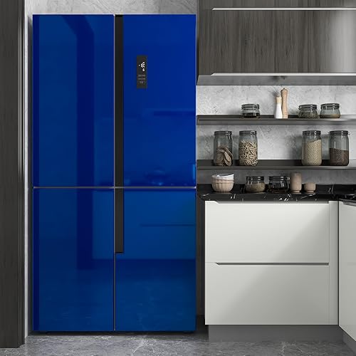 Miniatura 9 de CHIHUT Papel adhesivo de acero inoxidable para electrodomésticos, papel tapiz metálico para despegar y pegar para refrigerador, papel tapiz