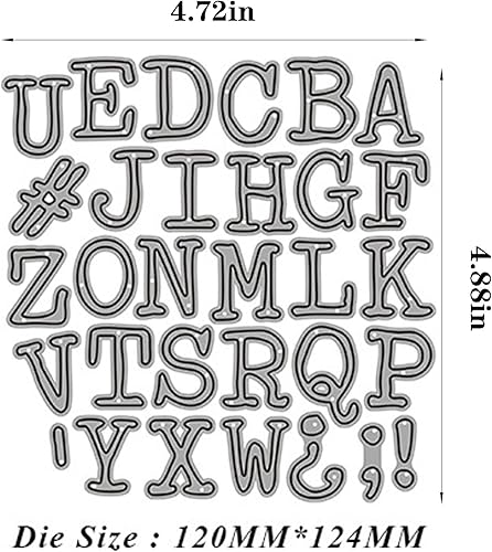 Miniatura 2 de 26 letras inglesas y números 0-9 troquelados para hacer tarjetas, troqueles de corte de metal, troqueles de papel para álbumes de recortes,