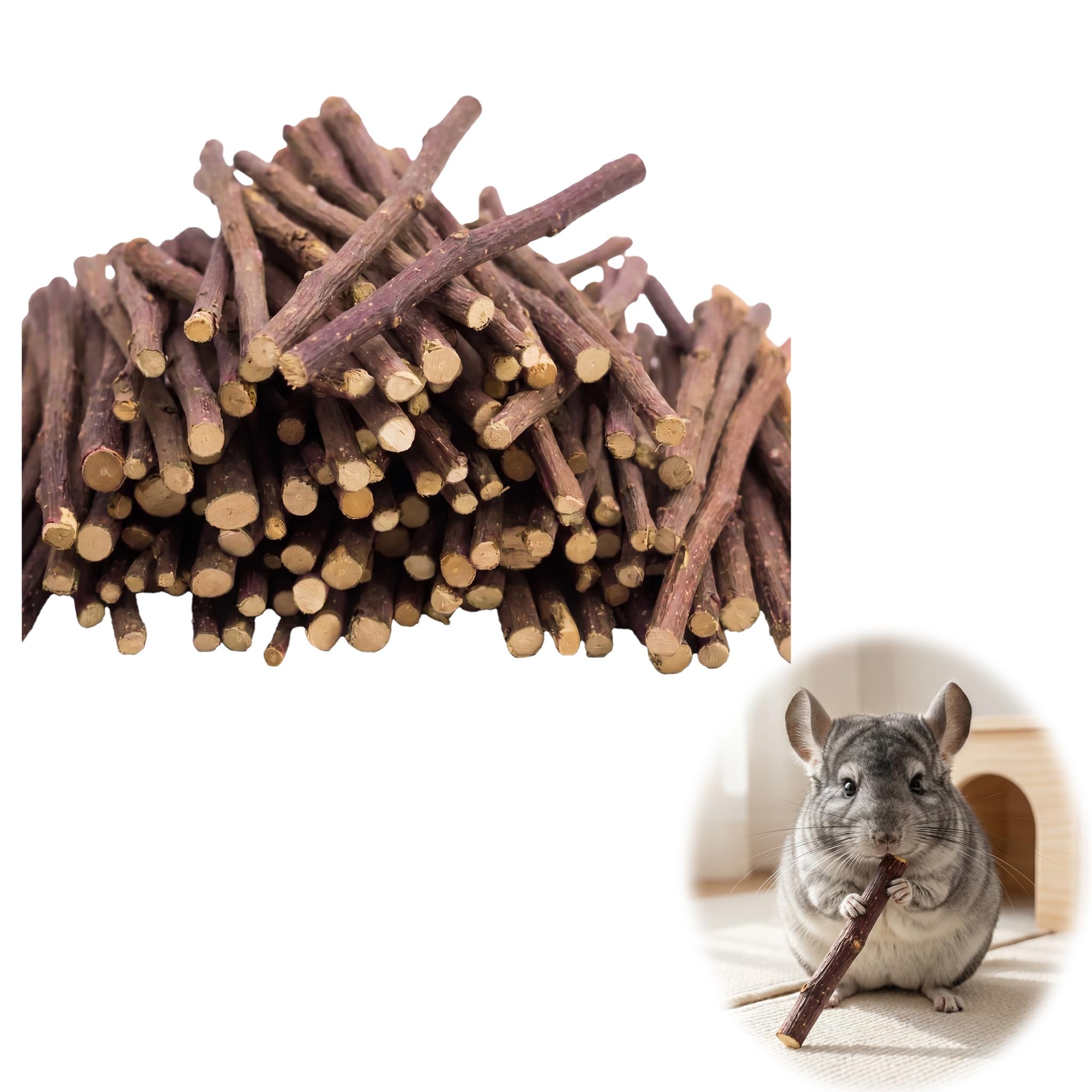 500g Hamster Chew, Natural Apple wood, Apple Sticks for Teeth Grinding