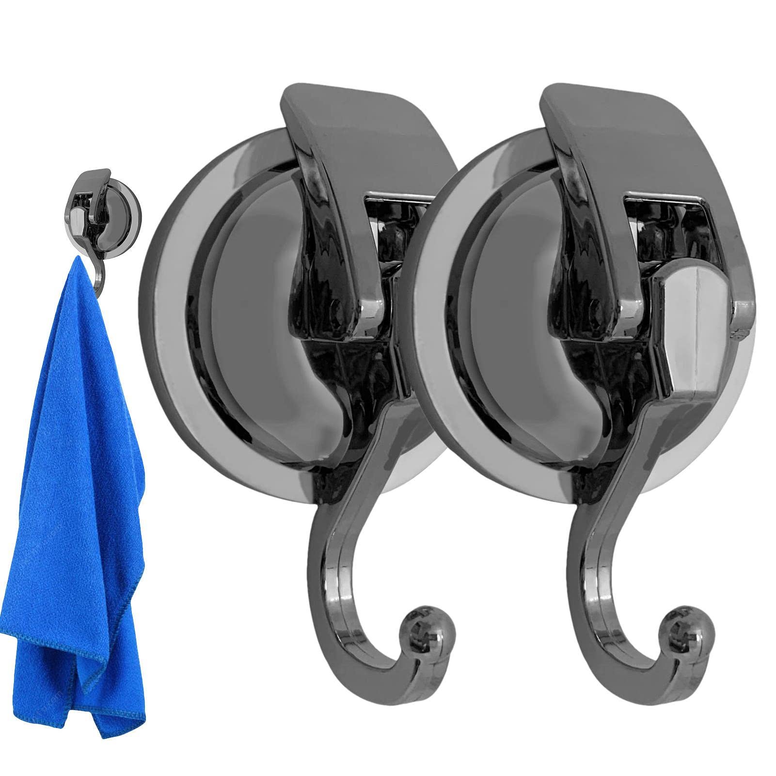 DALIAN Window Suction Cups with Hooks | Suction Cup Hanger, Glass Suction Cup Wall Hook, Window Plant Hanger - Heavy Duty Removable, No Punch Wall Hooks for Glass Door, Shower Wall, Bathroom