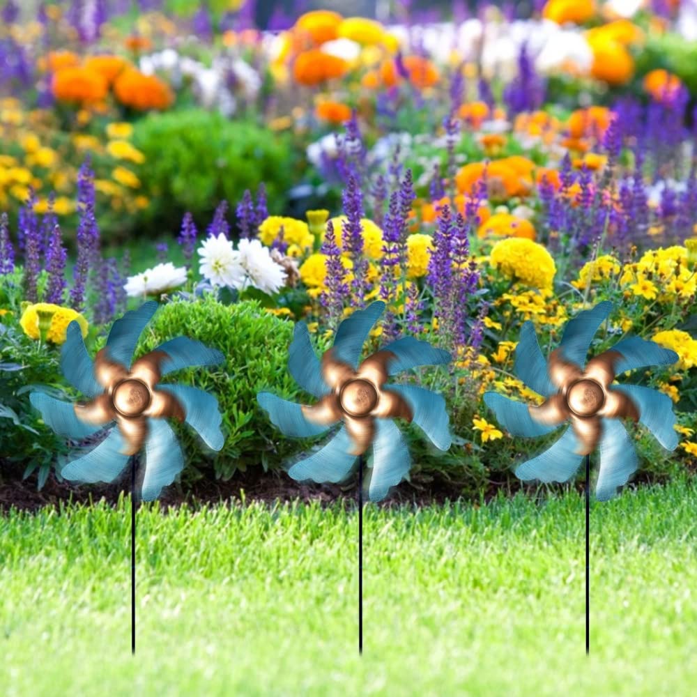 YXSH Mulino A Vento in Ferro da Giardino Decorazione in Ferro per La Casa Scultura Mulino A Vento in Metallo Decorazione Plug-in da Giardino Ornamento da Giardino
