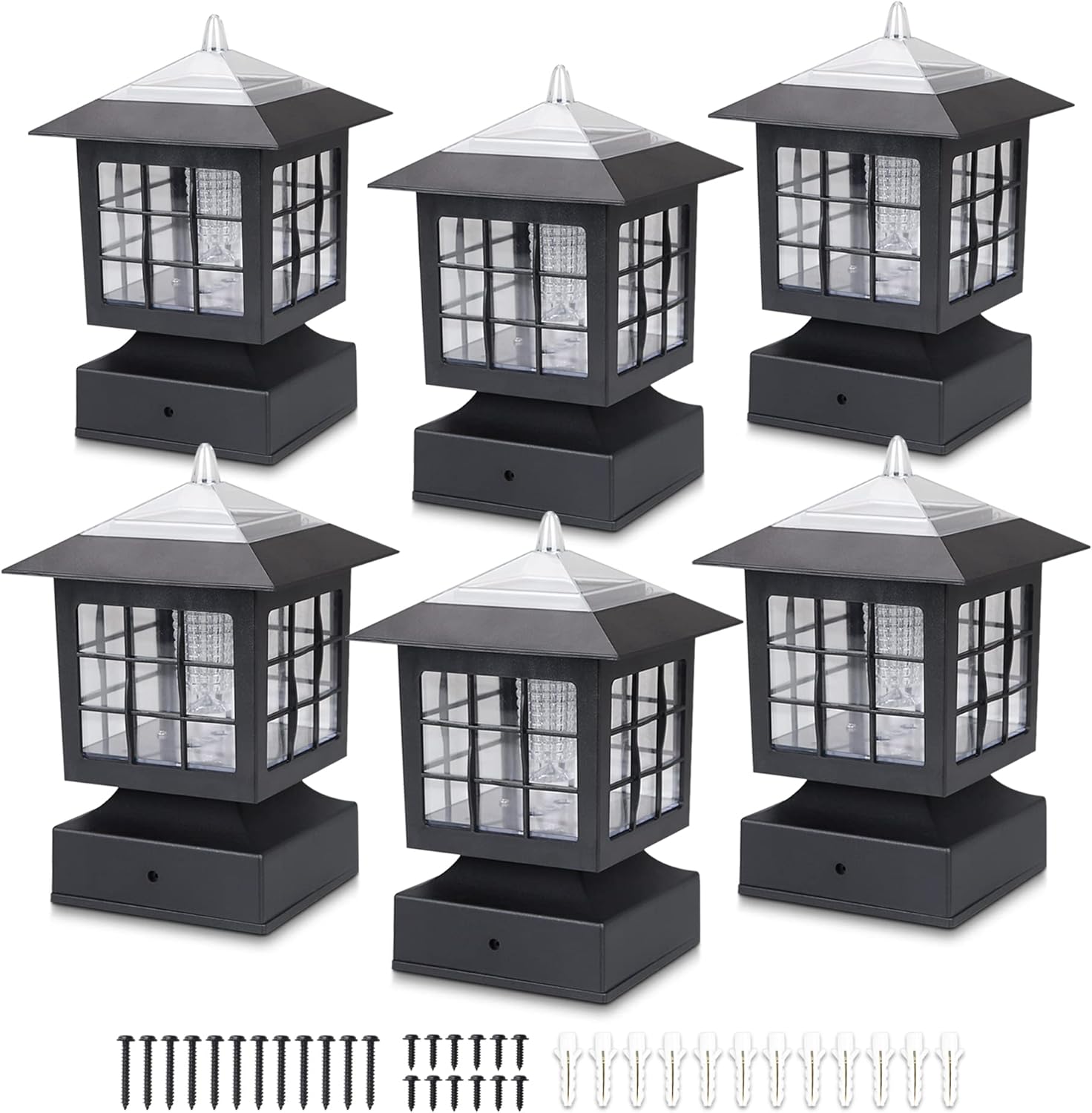 KMC KMC LIGHTING KS101X6A Solar Post Cap Lights Solar Post Lights