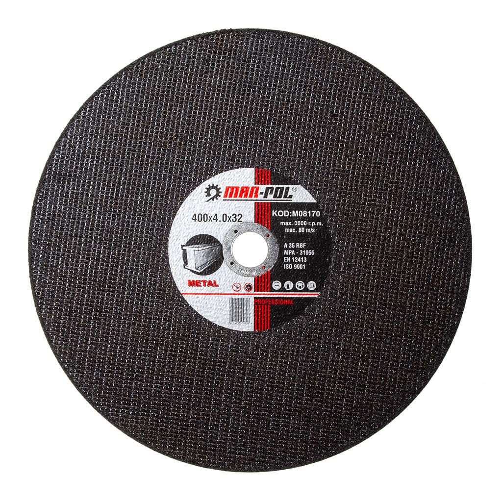 Lot de 5 disques à tronçonner, diamètre du disque 400 mm, diamètre du trou 32 mm, épaisseur 4 mm, pour tronçonneuse pour métal