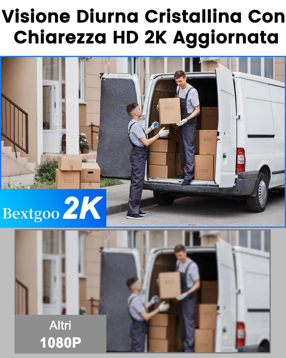Bextgoo Spioncino Digitale WiFi, 2K Videocitofono WiFi, Display 4,3" Pollici, Batteria 8000mAh, Visione 170°, Visione Notturna, Rilevamento Umanoidi AI, Audio Bidirezionale, Scheda da 32 GB Inclusa
