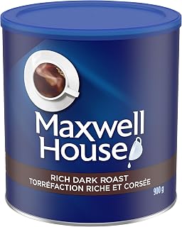 Maxwell House Rich Dark Roast Ground Coffee, 900 g Canister