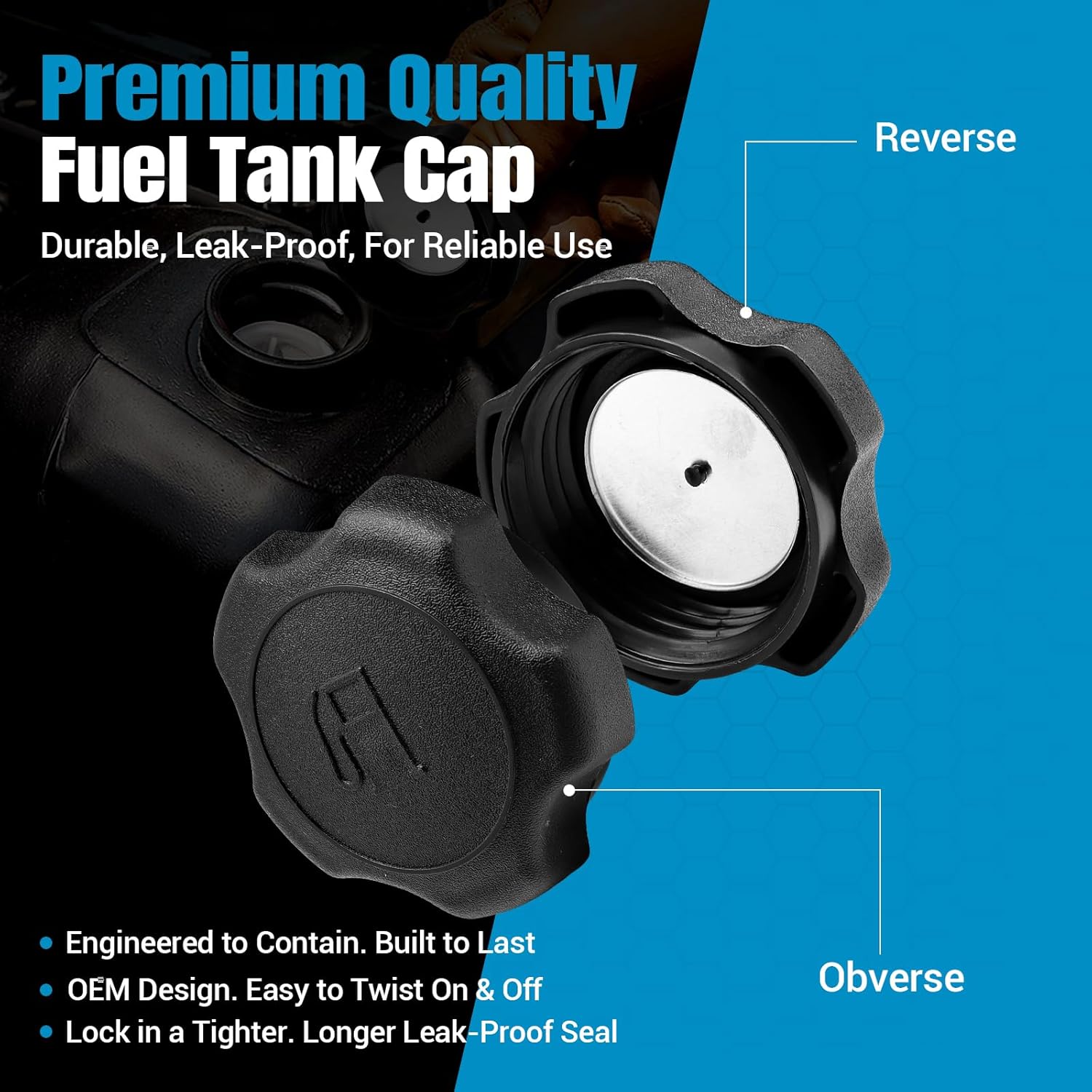 792168 Fuel Gas Tank Compatible with Briggs & Stratton (B&S) Models & Cub Cadet 13A-145F100, Leak-Proof with Cap for Lawn Mower Engines