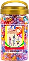 Vista 40 de IOOLEEM Cuentas de pony (2000 piezas, cuentas de pony negras), cuentas para hacer joyas, cuentas para manualidades, suministros para ensartar