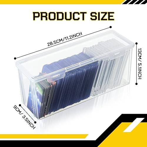 Miniatura 2 de Caja organizadora de tarjetas de cubierta compatible con MTG TCG 1100 Plus, caja de almacenamiento de tarjetas coleccionables de plástico, funda