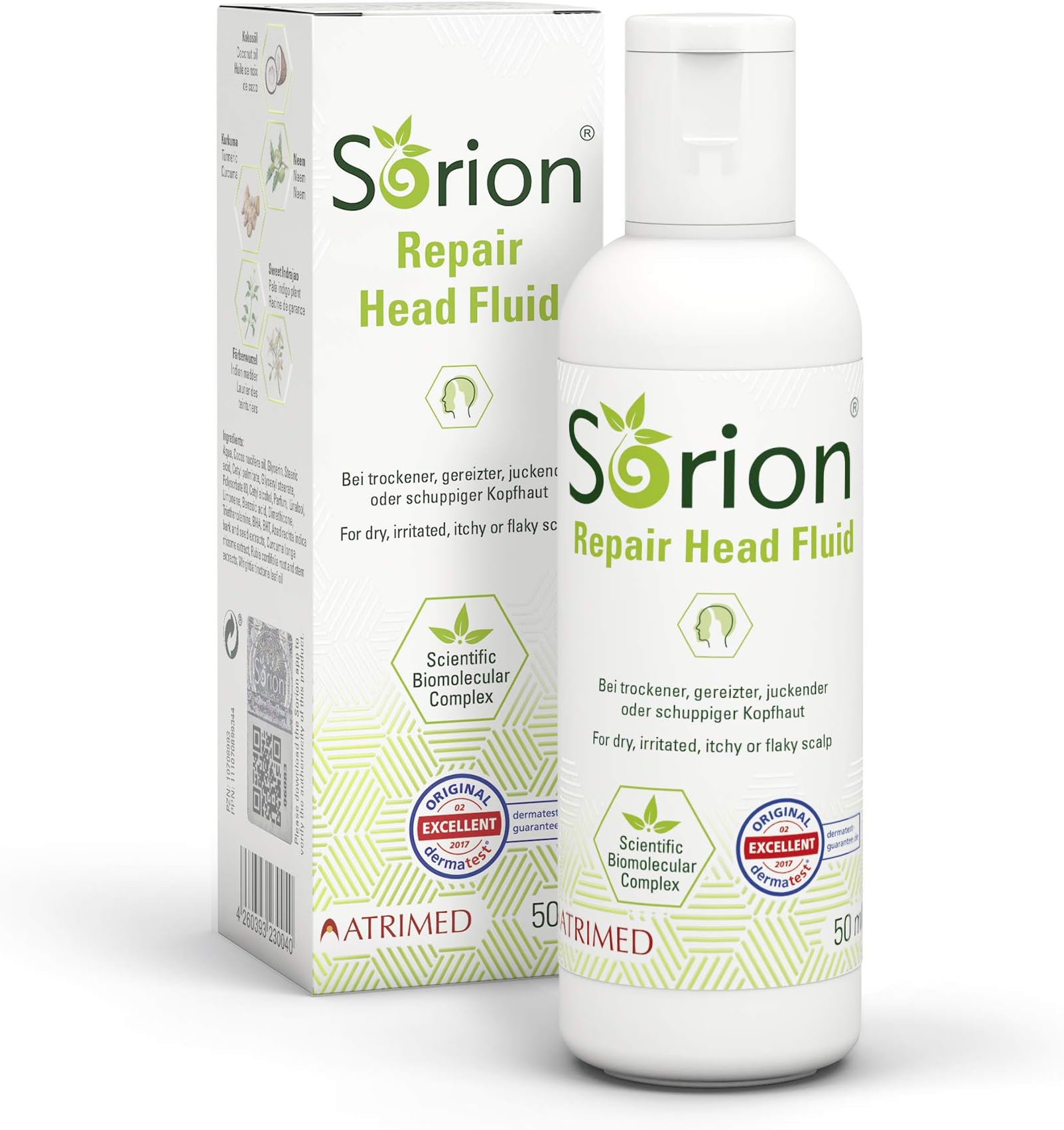 Head Fluid - Scalp Lotion for sensitive, irritated skin as well as for skin affected by Psoriasis and Eczema (50 ml)