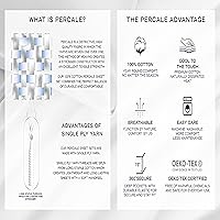 Vista 5 de Nautica - Twin XL Sheets, Cotton Percale Preppy Bedding Set, Casual Home Decor, Dorm Room Essentials (Coleridge Stripe Blue, Twin XL)