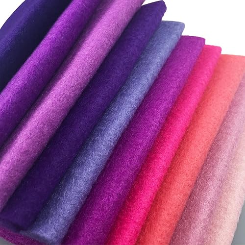 Miniatura 7 de flic-flac, frazada de 1.4 mm de espesor de tela suave de diversos colores de fieltro colcha de retazos cosidos, cuadrados, no tejidos, 42 unidades