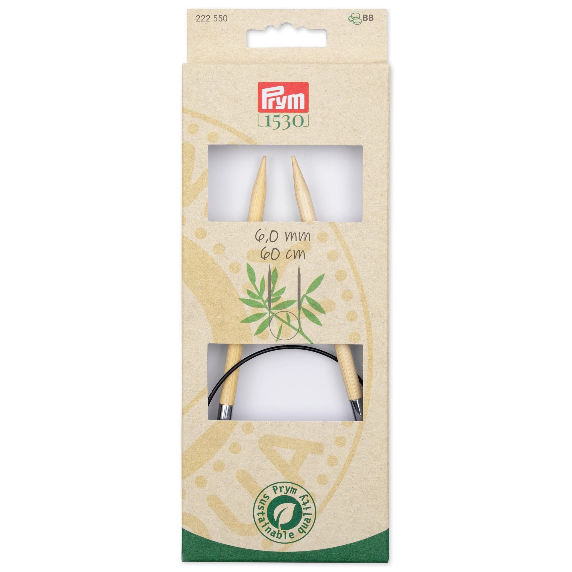 Prym - Prym 1530 Bamboo Circular (60cm, 6.00mm) Needle - 5 Pieces
