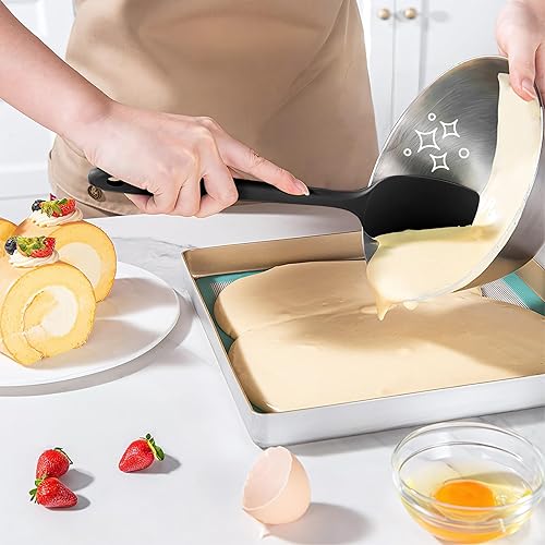 Miniatura 3 de Juego de utensilios de cocina de silicona de 4 piezas, resistentes al calor, juego de espátulas antiadherentes para cocinar y hornear, herramientas