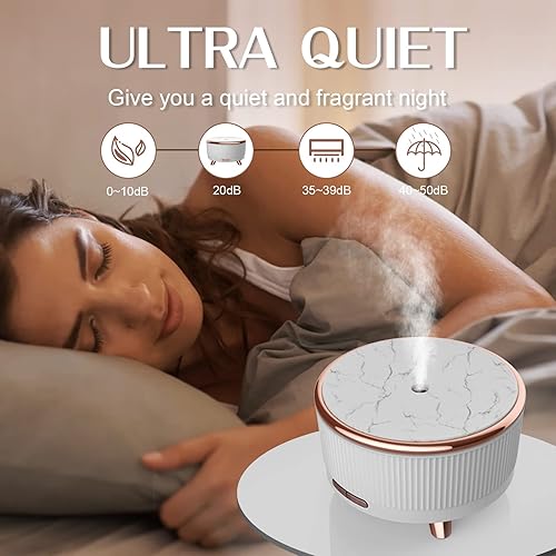 Miniatura 5 de Difusores para humidificadores de aceites esenciales, 16.9 fl oz, aceites esenciales, difusor de aromaterapia para habitaciones grandes, 7 luces de