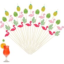 200 Pcs Tropical Cocktail Picks, Decorative Toothpicks for Drink