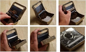 GERMANUS Metal Cigarette Rolling Machine - Premium, Black