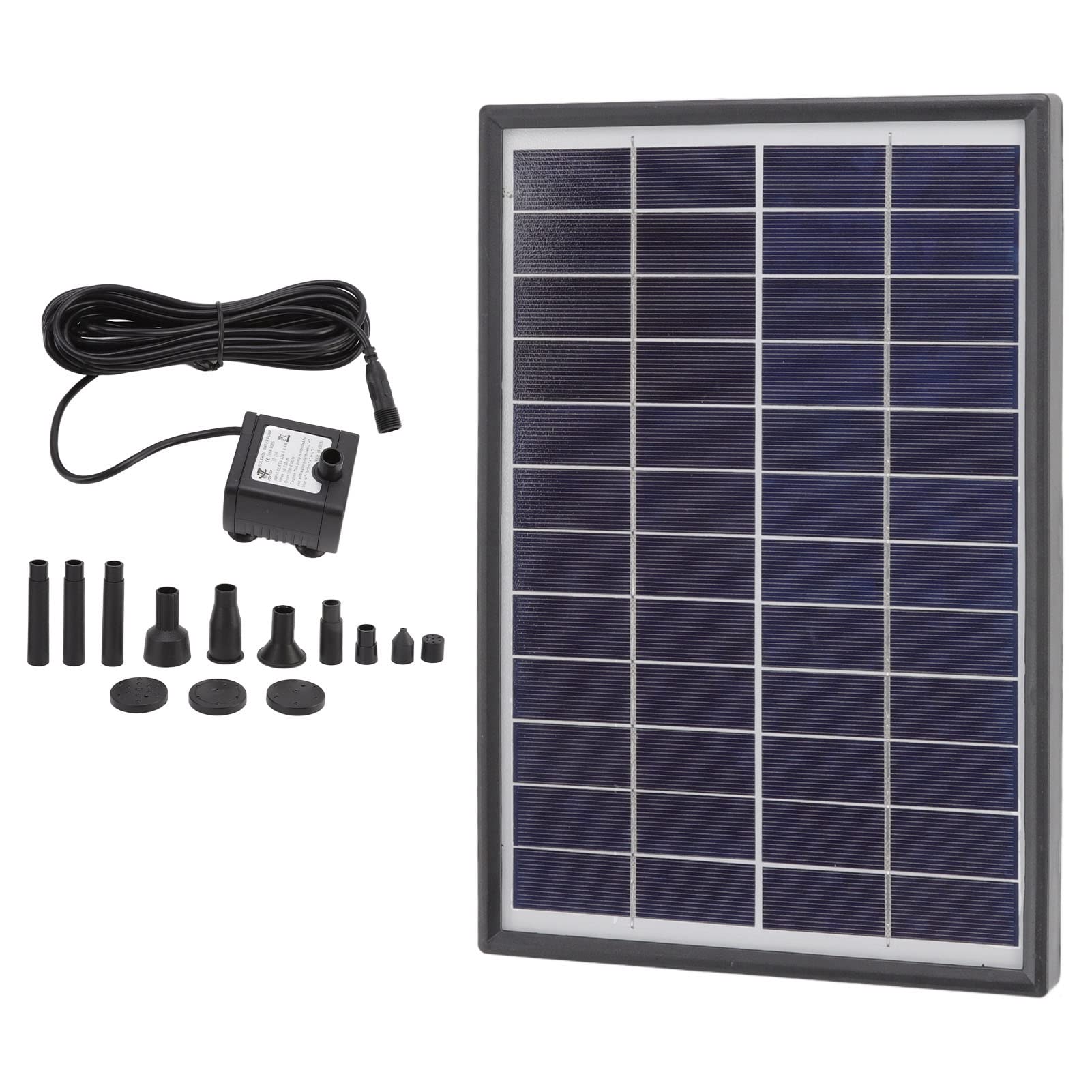 Bomba de fuente solar Ainoli 12 V 6 W ABS filtro antiobstrucción fácil limpieza bomba de agua alimentada por energía solar para decoraciones flotantes