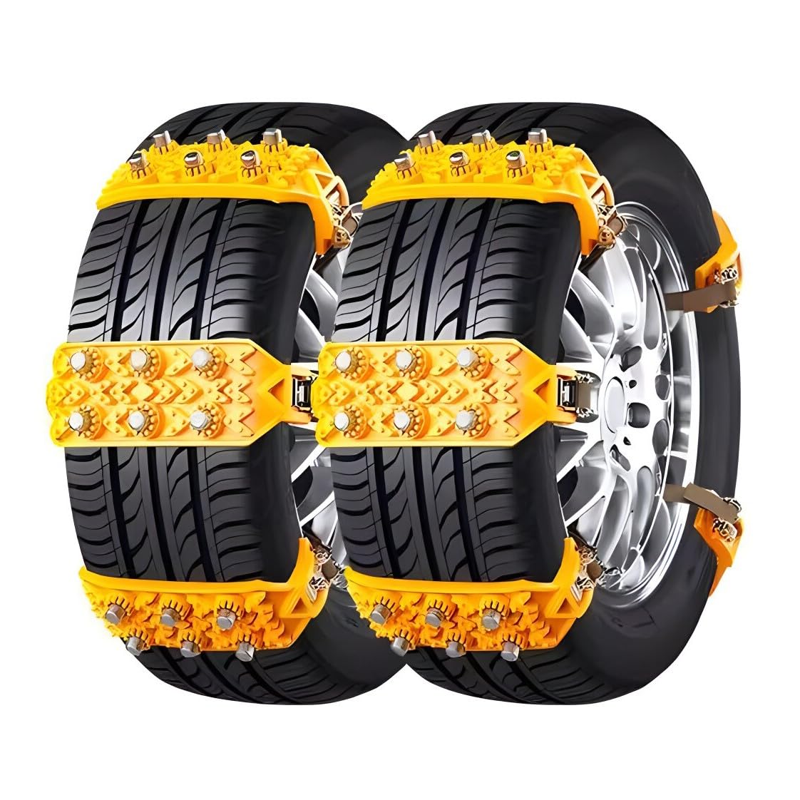 Chaînes à Neige Universelles Pour Voiture, SUV, Camions - Lot De 2 - Antidérapantes - Taille S/M - Installation Facile