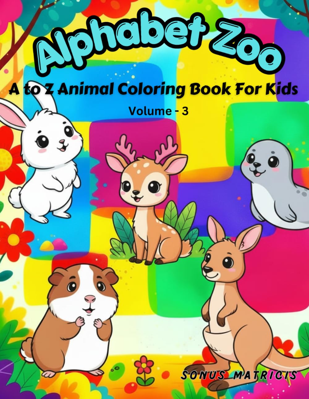 Alphabet Zoo: A to Z Animal Coloring Book For Kids, Volume - 3