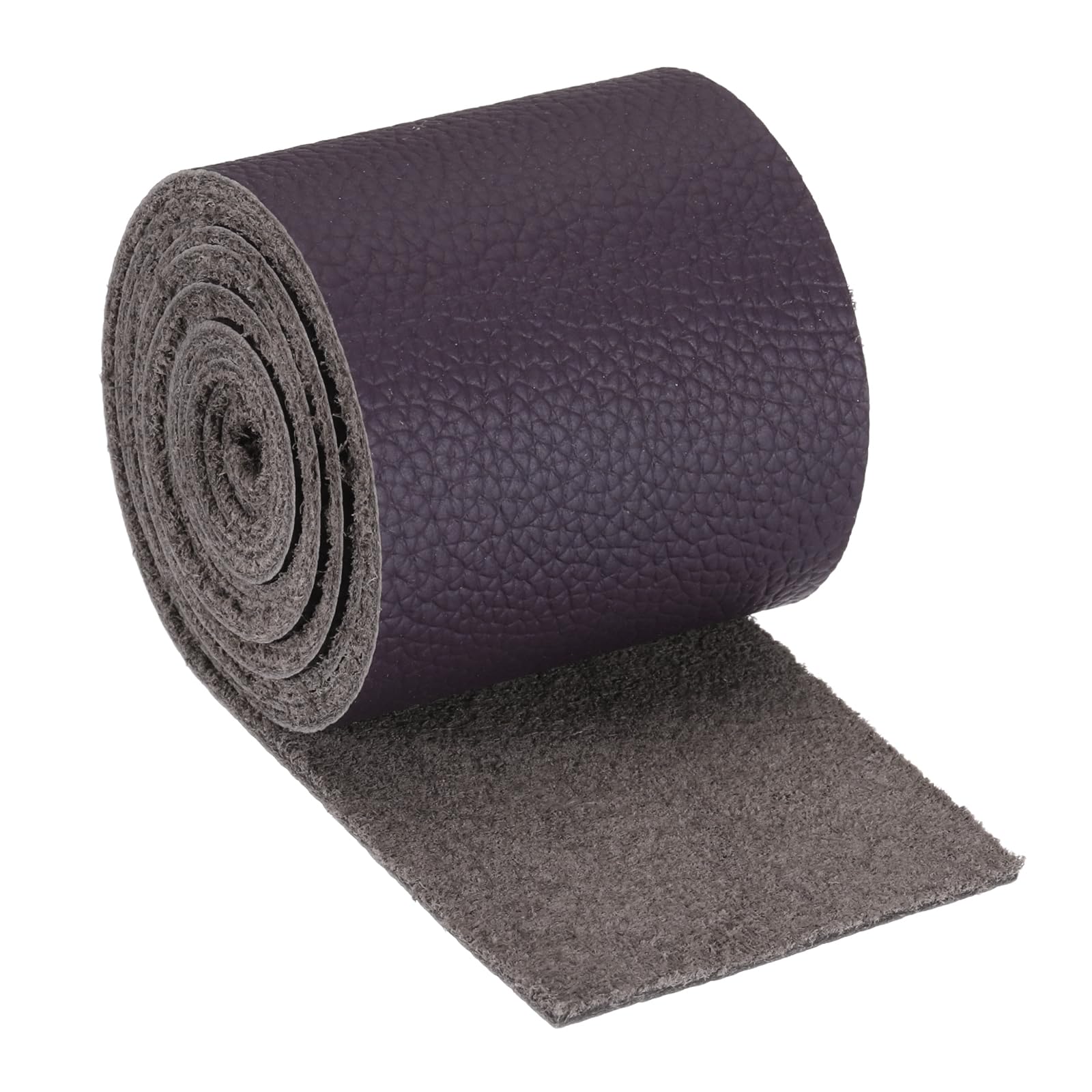 sourcing map Leather Craft Belt Blanks, 40mm(1.6") Wide x 51" Full Grain Strip 3-4oz 1.5mm Thick Vegetable Tanned Leather Strips for DIY Belt Making Craft Making Tool Processing, Dark Purple