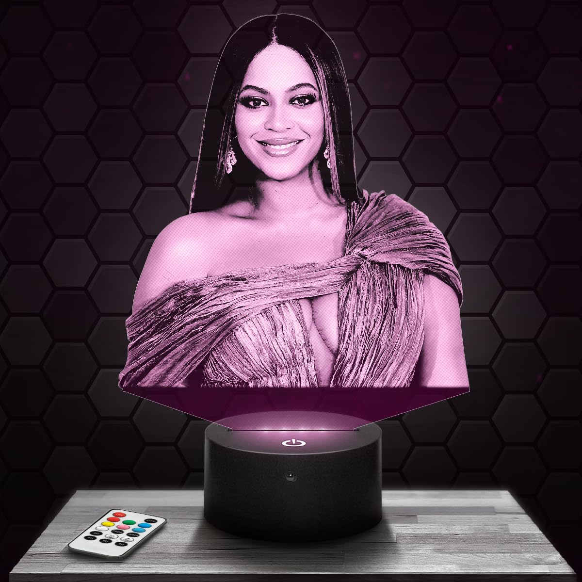 Lampephoto.fr Boys Beyonce - Singer 3D Lamp 3D Led Illusion Lamp, Christmas, Gift Idea For And Girl Birthday Night Light Lamp For Child Or Adult Bedroom, Gift Merchandising Top