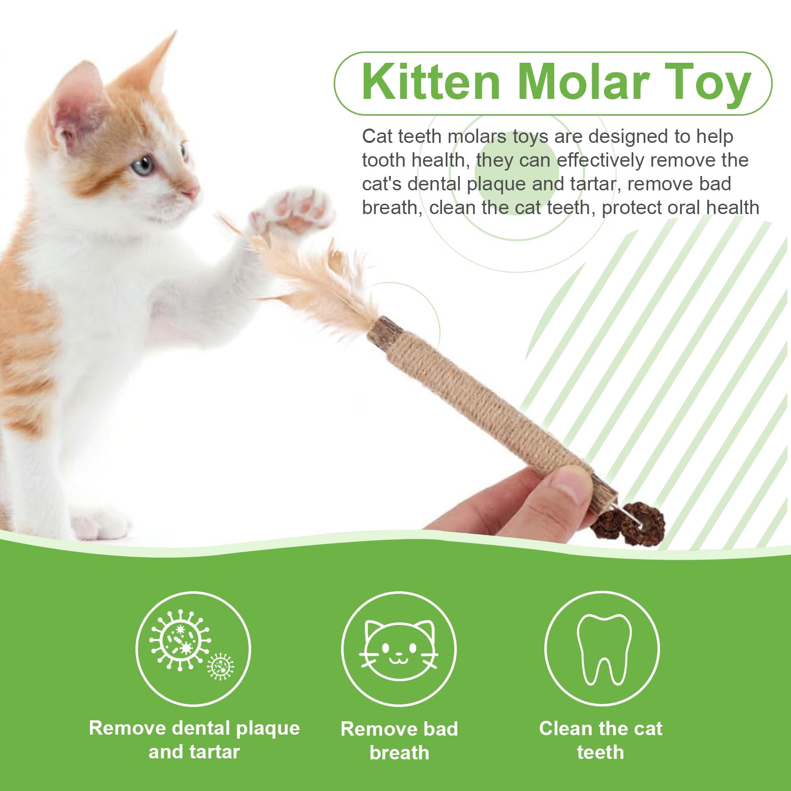 10 Pezzi Giocattoli Per Gatti Con Erba Gatta - Bastoncini E Cuscini Per Divertimento E Igiene Dentale