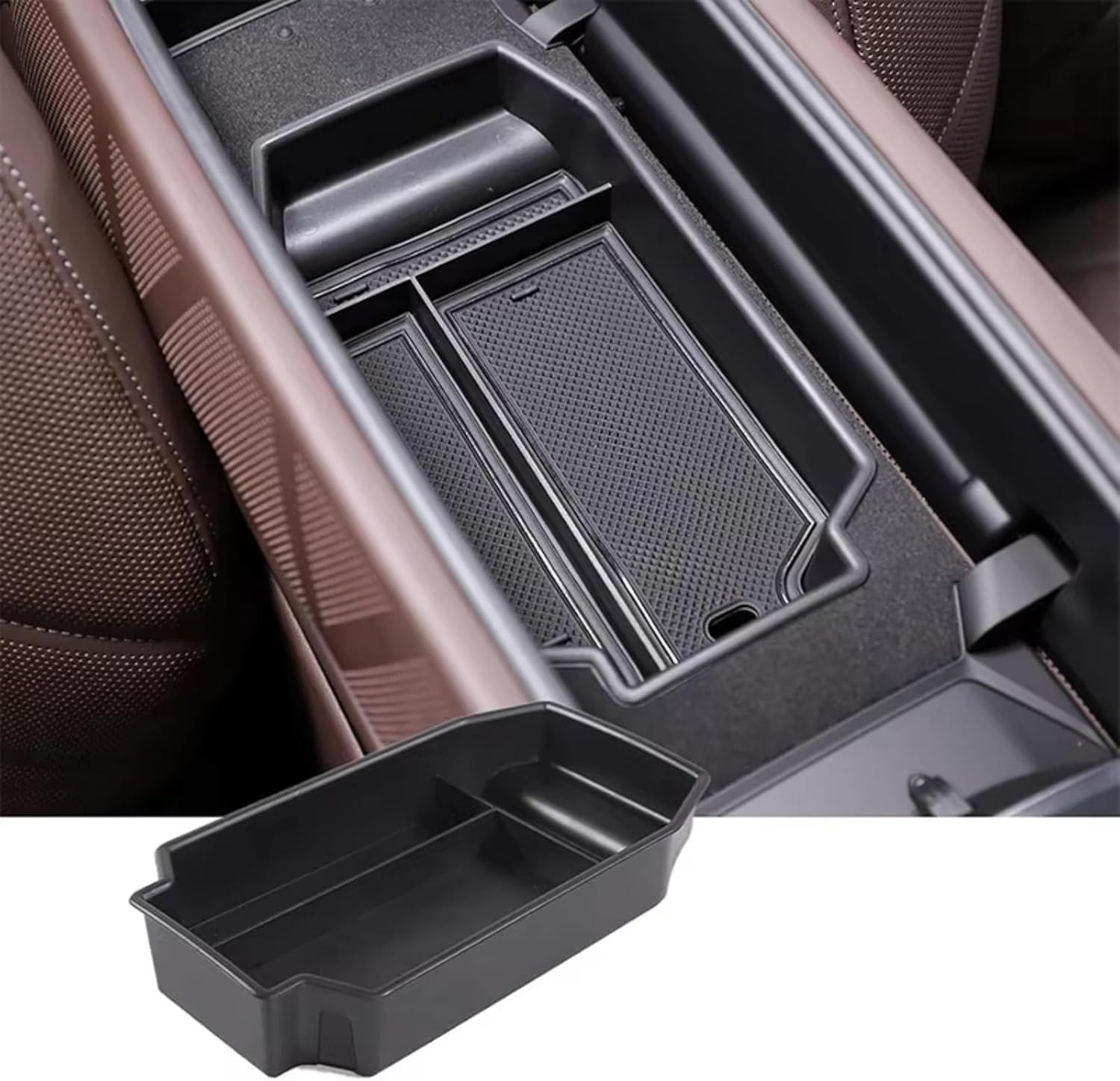 Fit for BMW 7 Series G70 2022-2024, Car Center Console Storage Box, Non-Slip Middle Console Organizer, Console Tray, ABS