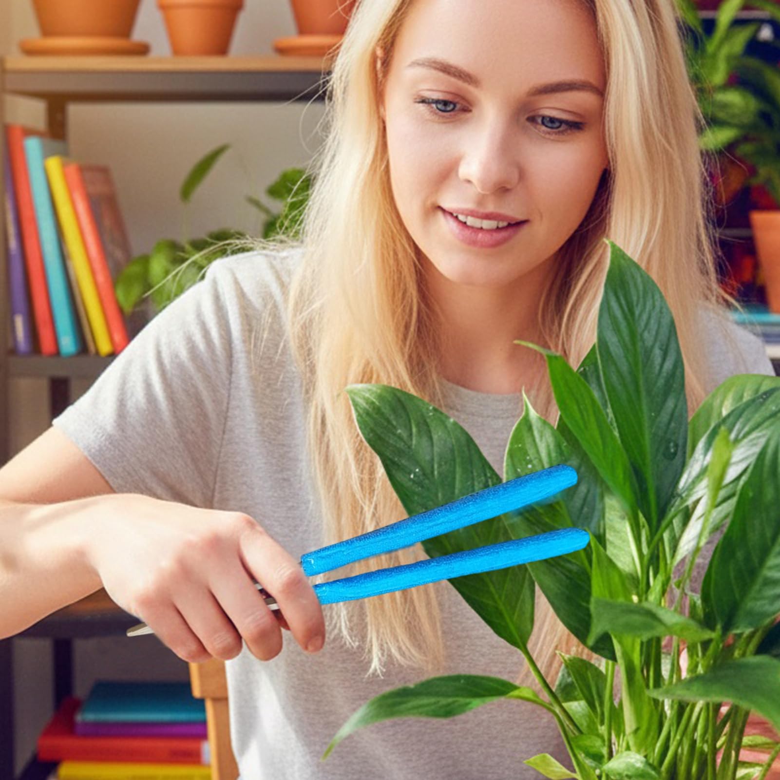 Brosse Anti-Peluches – Outil de Jardin Portable avec Manche en Bois