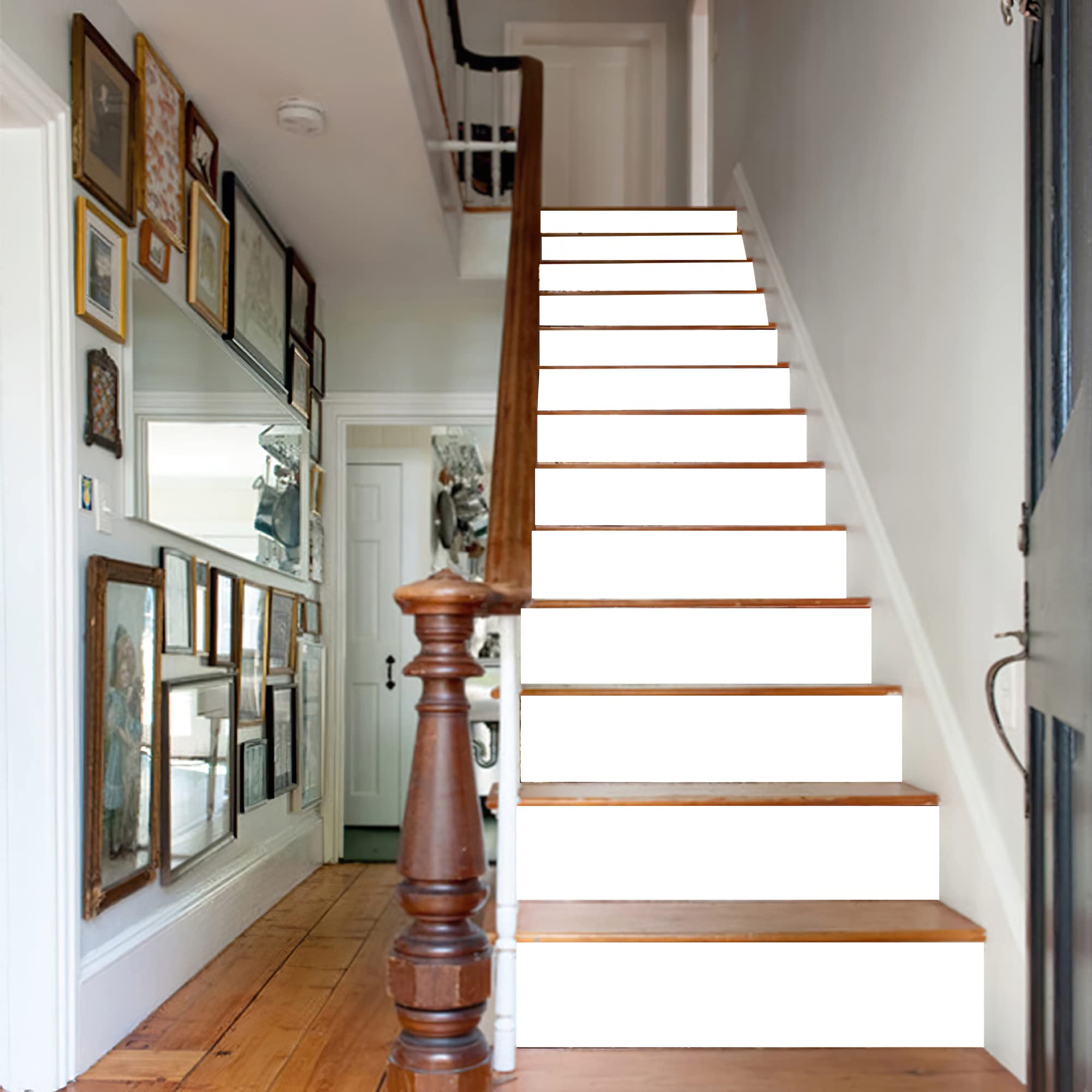 14-Pack Moroccan Style Self-Adhesive Stair Riser Decals | Peel & Stick Vinyl Stickers 39.37"x7.09" For Staircase Decor