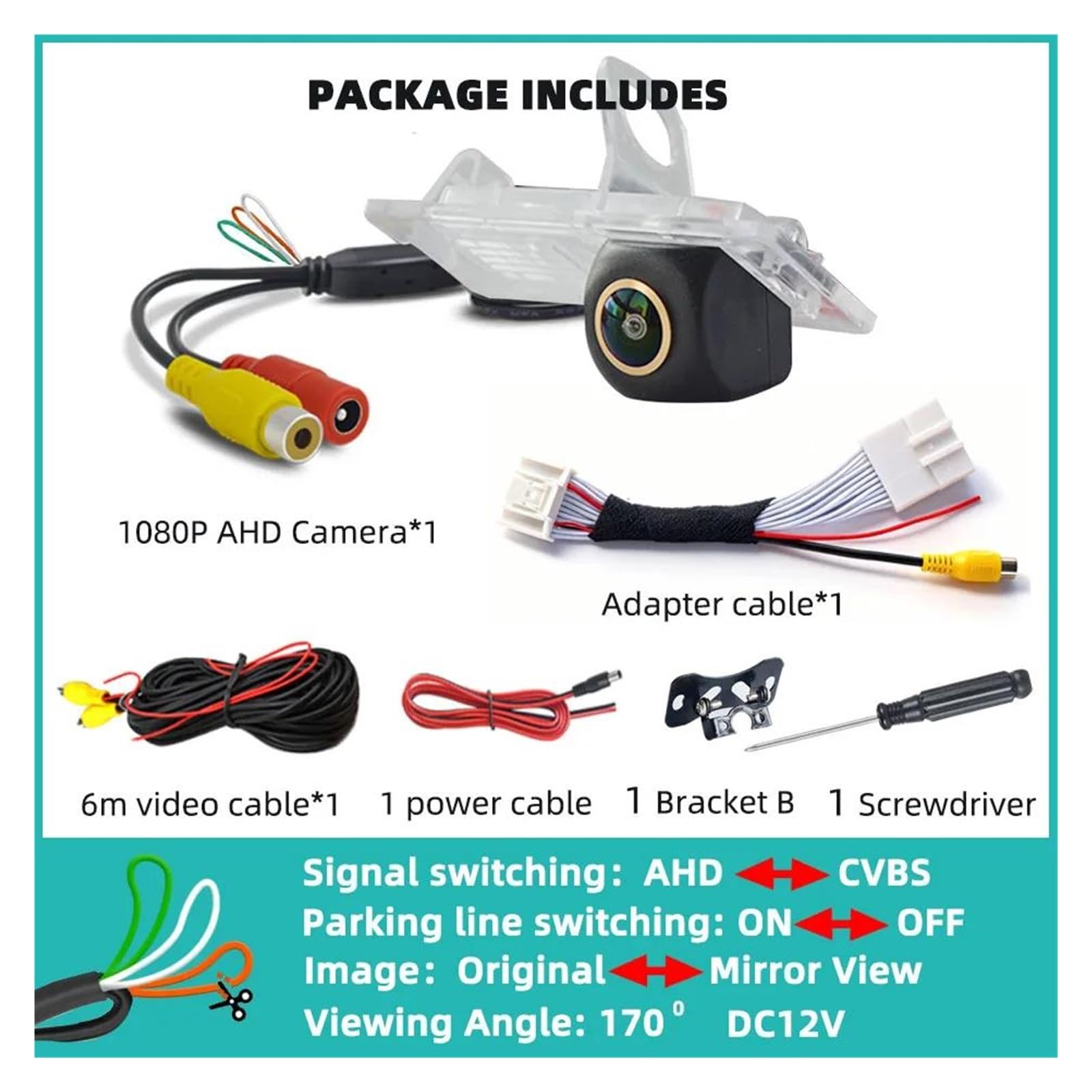Kamera cofania pojazdu z szerokim widokiem cofania cofania pojazd Plug & Play pasuje do Clio 4 IV 2012-2017(AHD720P) (AHD1080P)