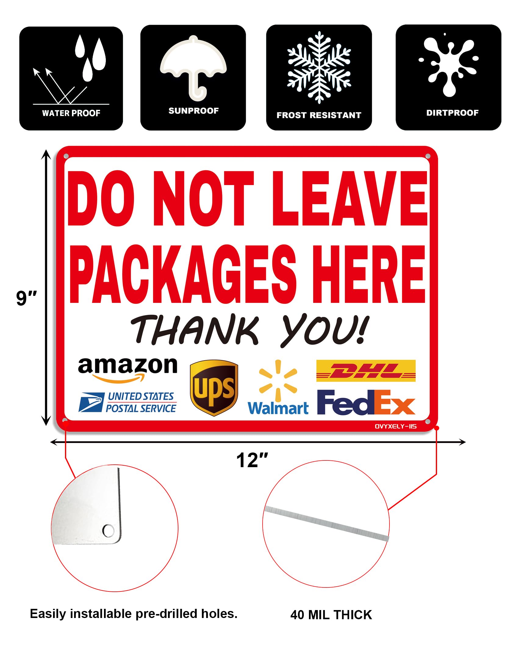 DELIVERIES - IF NO ANSWER PLEASE LEAVE PARCELS IN THE PARCEL BOX ≈ SIGN / NOTICE - View #8