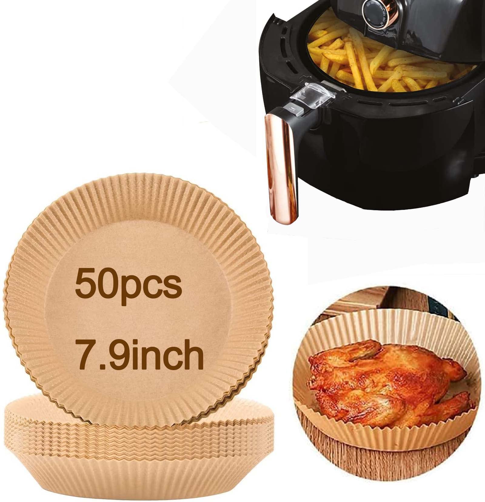 Air Fryer Disposable Paper Liner 50/100PCS Cooking Paper for Air Fryer Home Use, Non-Stick Baking Paper Food Grade Parchment Paper Liners for Baking Roasting Microwave