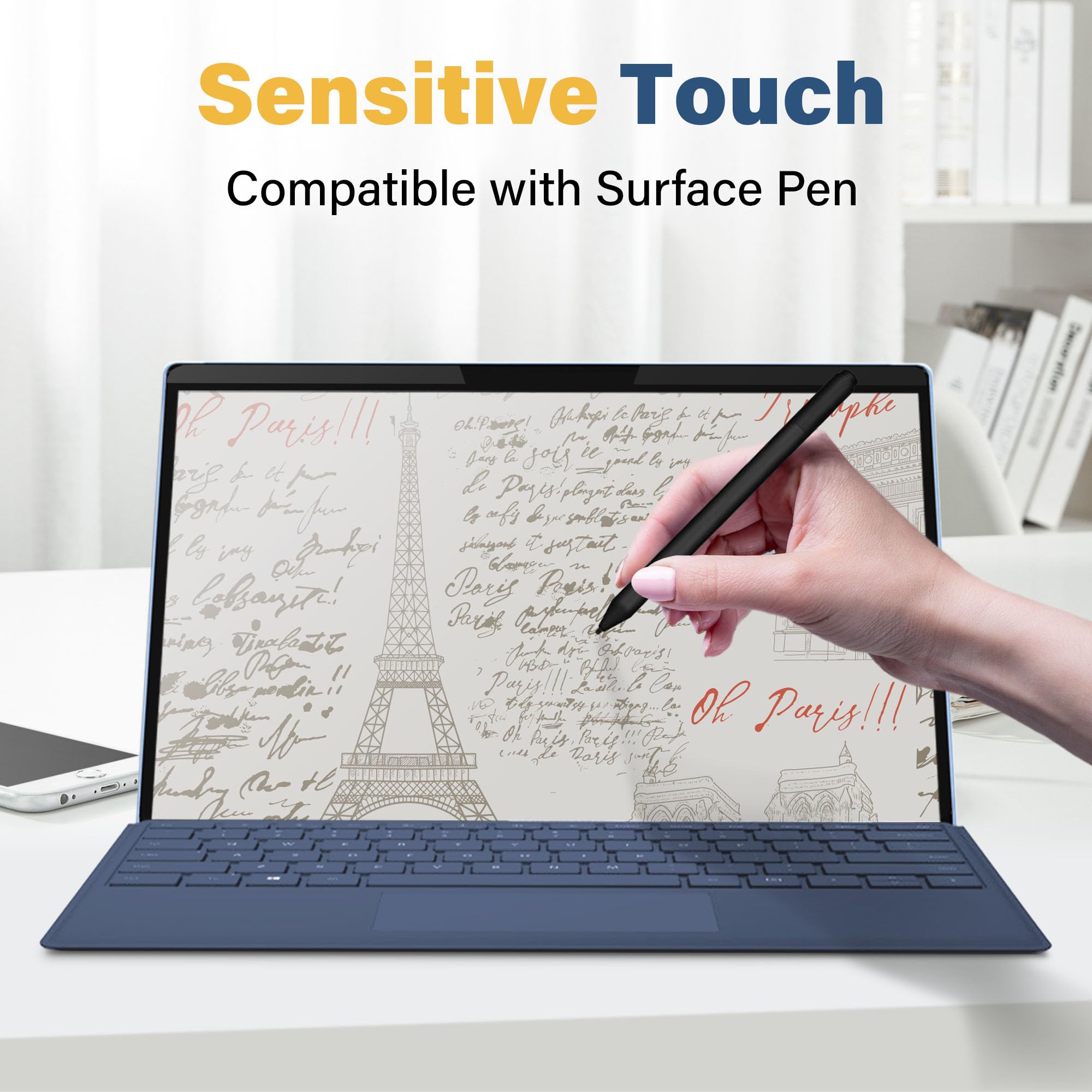 SenseAGE Filtre de Confidentialité Magnétique Premium pour Microsoft Surface Pro 13 Pouces 8/9/X, Filtre écran Confidentialité Anti-Espion, Lumière Bleu, Film de Protection Amovible