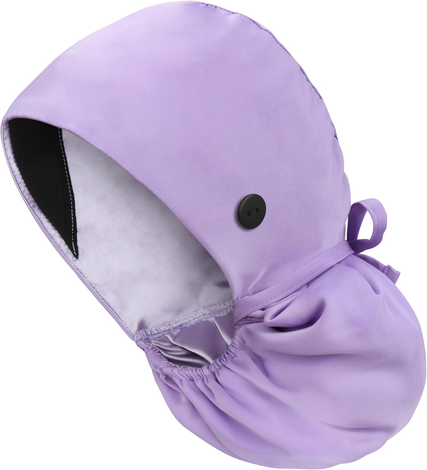 Satin Lined Scrub Cap, Adjustable Surgical Cap with Sweatband & Buttons, Soft and Wrinkle-Resistant Scrub Hat