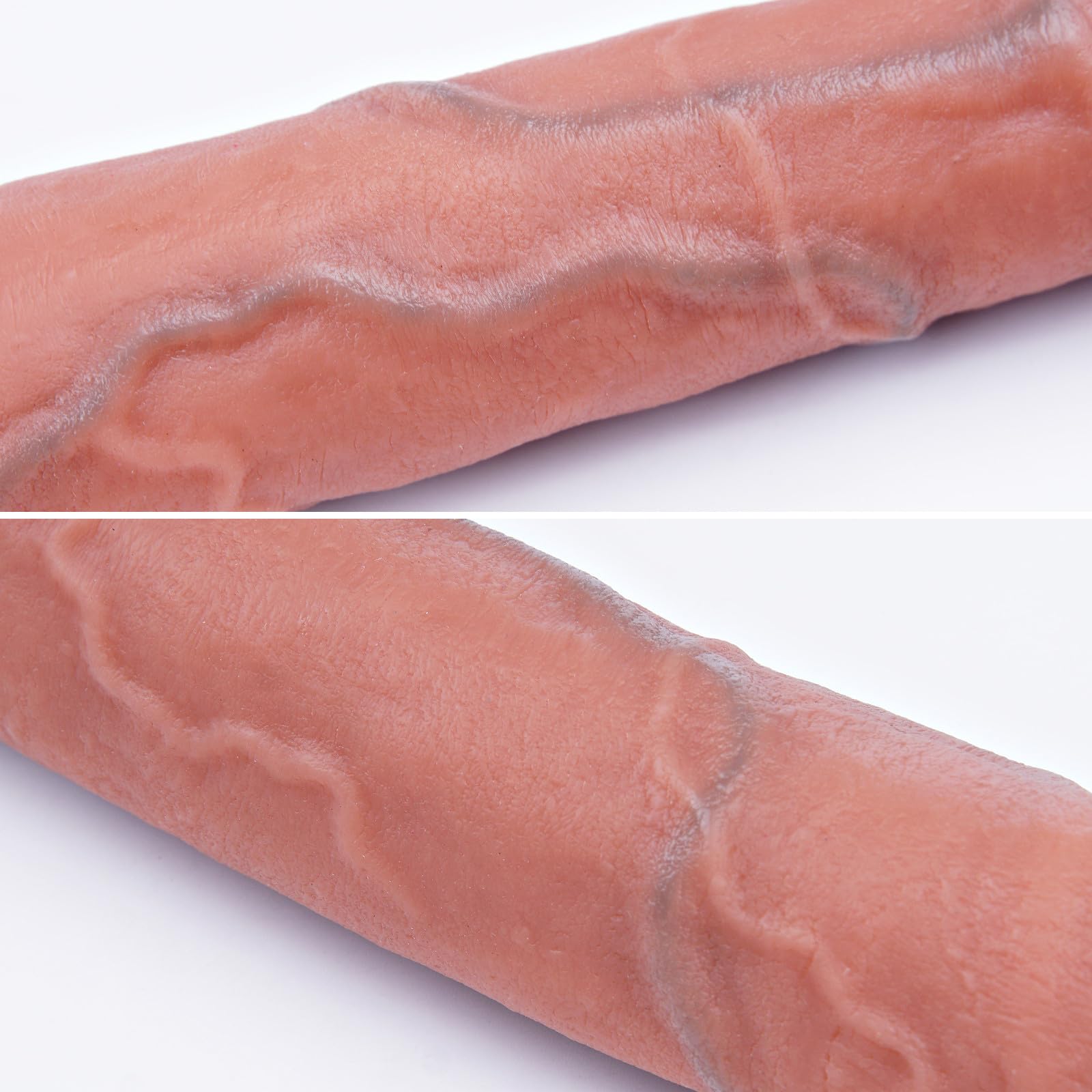 Dildo bifacciale extra large 50 x 4,2 cm, giocattolo dildo gigante spesso, massaggiatore realistico bifacciale XXXL grande, pene in silicone extra lungo, giocattolo lesbico extra largo