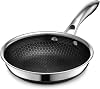 HexClad Hybrid Nonstick 7 Fry Pan Cold Handle Dishwasher Oven Safe Induction Safe for All Countertops