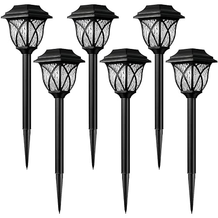 Amazon Co Jp ガーデンライト ソーラーライト 屋外 防水 ソーラーガーデンライト 明るい 火炎ランプ 6個セット センサーライト 高輝度 庭 ライト ソーラー ガーデンらいと 照明 常夜灯 ガーデニングライト おしゃれ 庭園灯 白い光 玄関 芝生 車道 歩道 庭に適用 Diy
