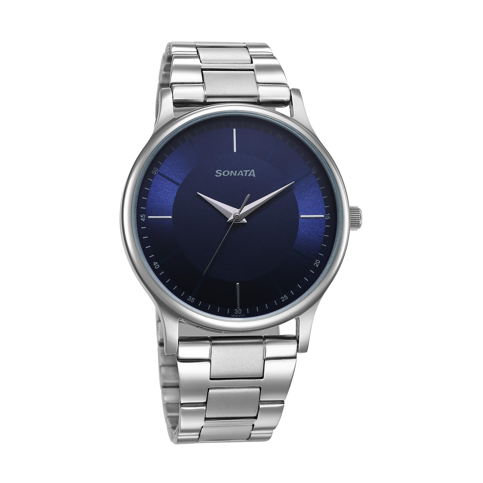 Aspire Quartz Analog Blue Dial Stainless Steel Strap Watch for Men-77105SM15W/NT77105SM15W-image-31