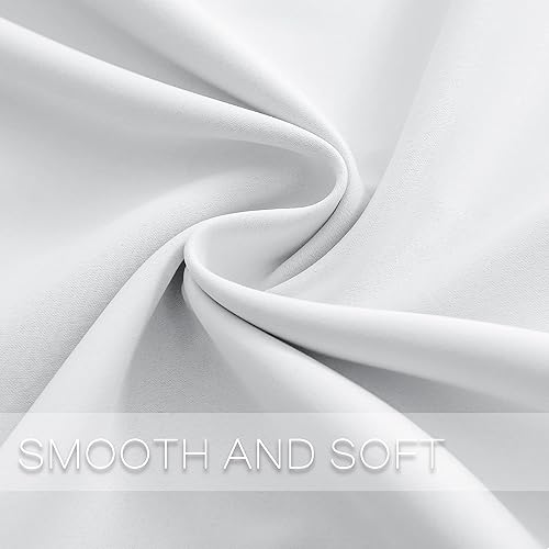 Miniatura 7 de YGO Cenefas de cortina blancas con ojales en la parte superior, cortinas pequeñas para cocina y baño, oscurecimiento de la habitación, decoración